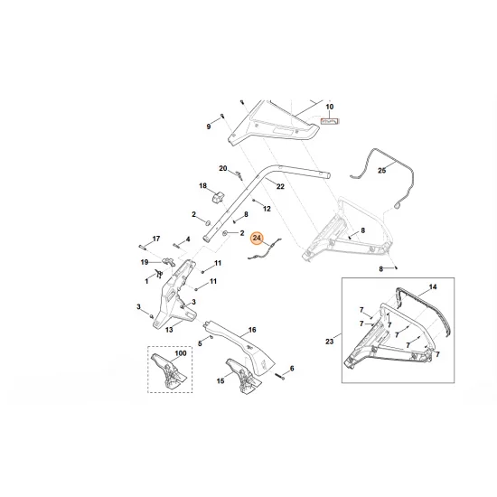 STIHL  Cięgno linowe WB21 700 7505